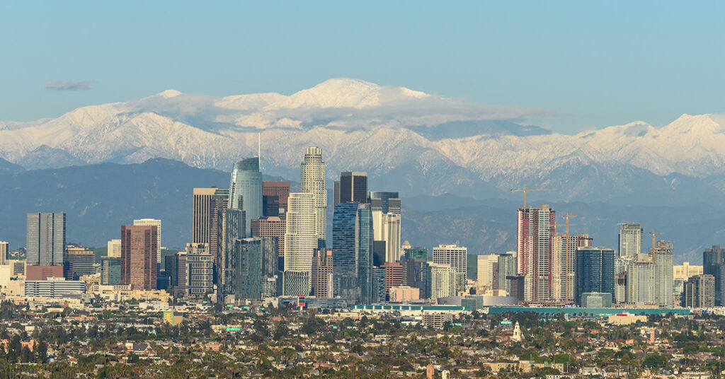 Skyline of Los Angeles, California