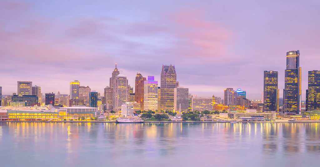 Skyline of Detroit, Michigan