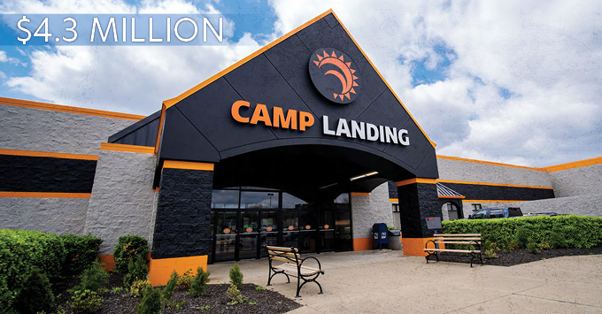 Exterior of Retail location called "Camp Landing"